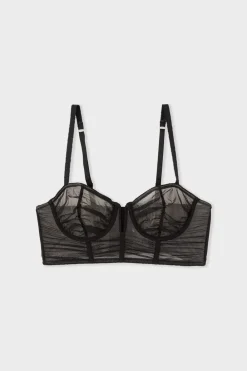Hot ETAM Sujetador N.9 - Balconnet de tul NEGRO