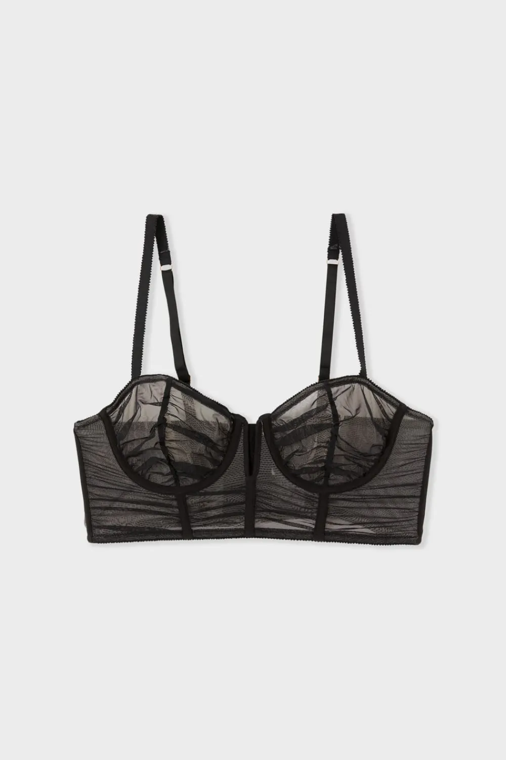 Hot ETAM Sujetador N.9 - Balconnet de tul NEGRO