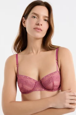 Hot ETAM Sujetador N.9 - Balconnet de encaje BLUSH