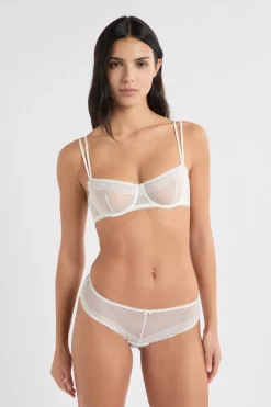 Outlet ETAM Sujetador N.9 - Balconnet de encaje crudo
