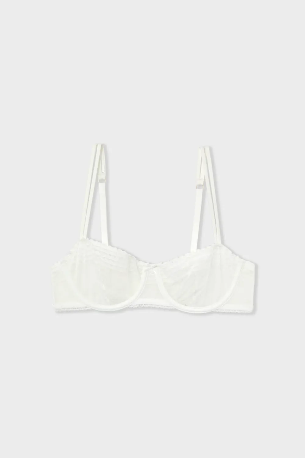 Outlet ETAM Sujetador N.9 - Balconnet de encaje crudo