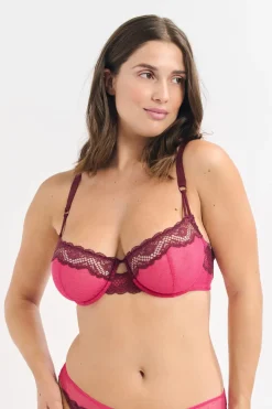 Outlet ETAM Sujetador N.9 - Balconnet de encaje PETUNIA