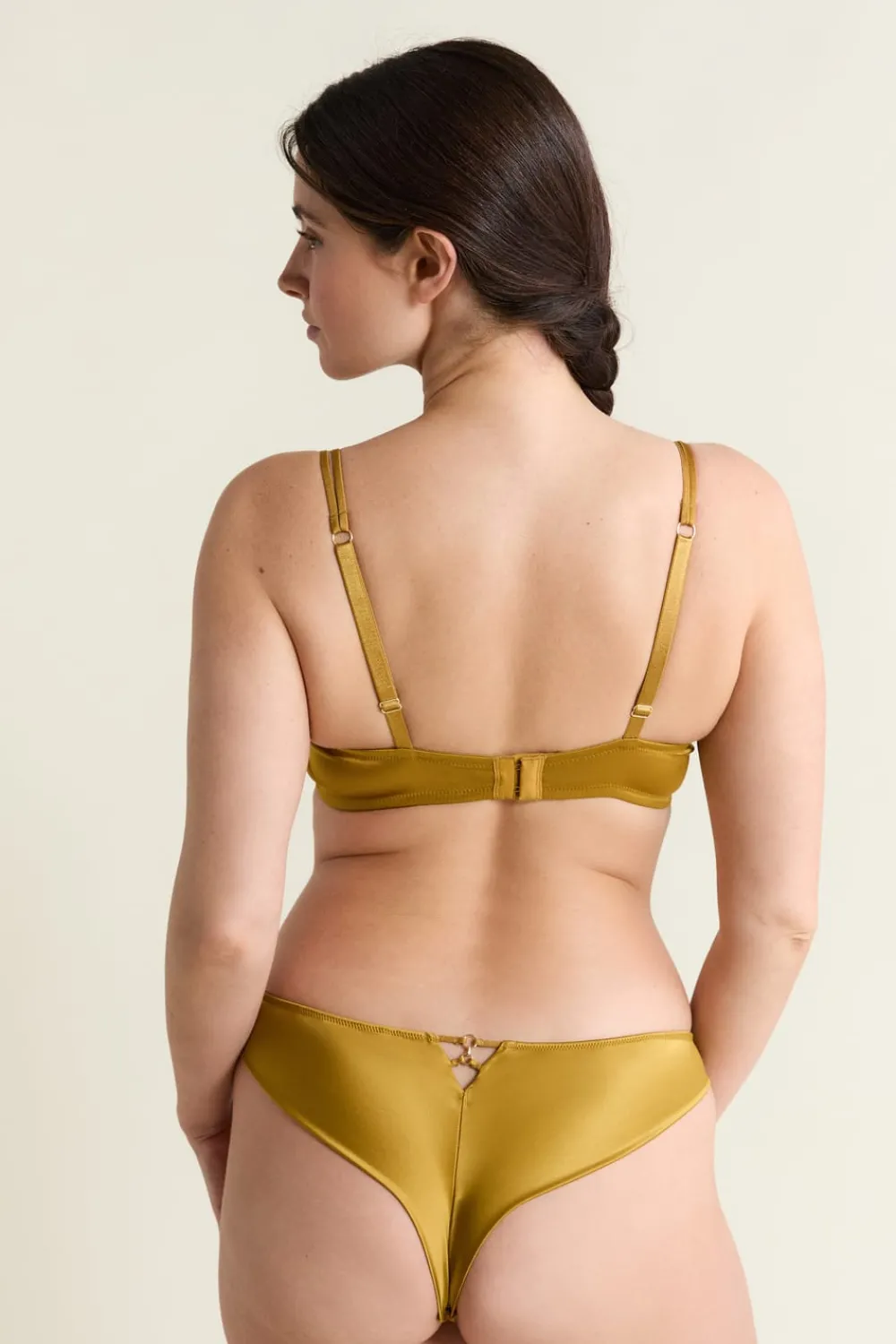 Clearance ETAM Sujetador N.4 - Copas finas con bordado floral AMARILLO ÁCIDO