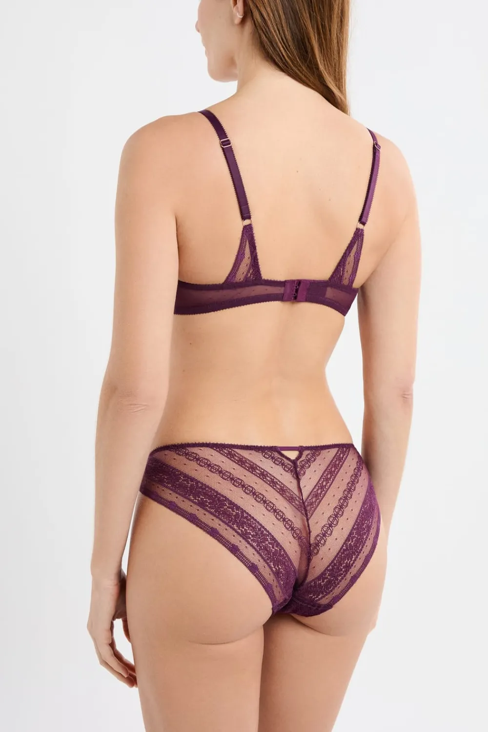 Online ETAM Sujetador N.2 - El push-up escote pronunciado de encaje MORADO