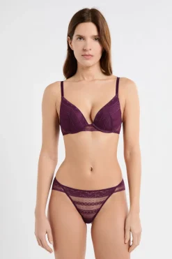 Online ETAM Sujetador N.2 - El push-up escote pronunciado de encaje MORADO