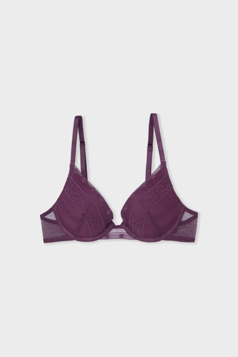Online ETAM Sujetador N.2 - El push-up escote pronunciado de encaje MORADO