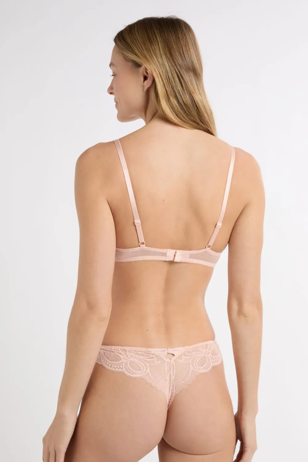 Best ETAM Sujetador N.2 - El push-up escote pronunciado de encaje ROSA EMPOLVADO