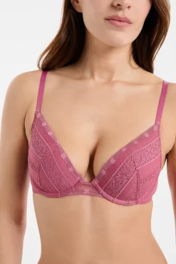 Hot ETAM Sujetador N.2 - El push-up escote pronunciado de encaje BLUSH