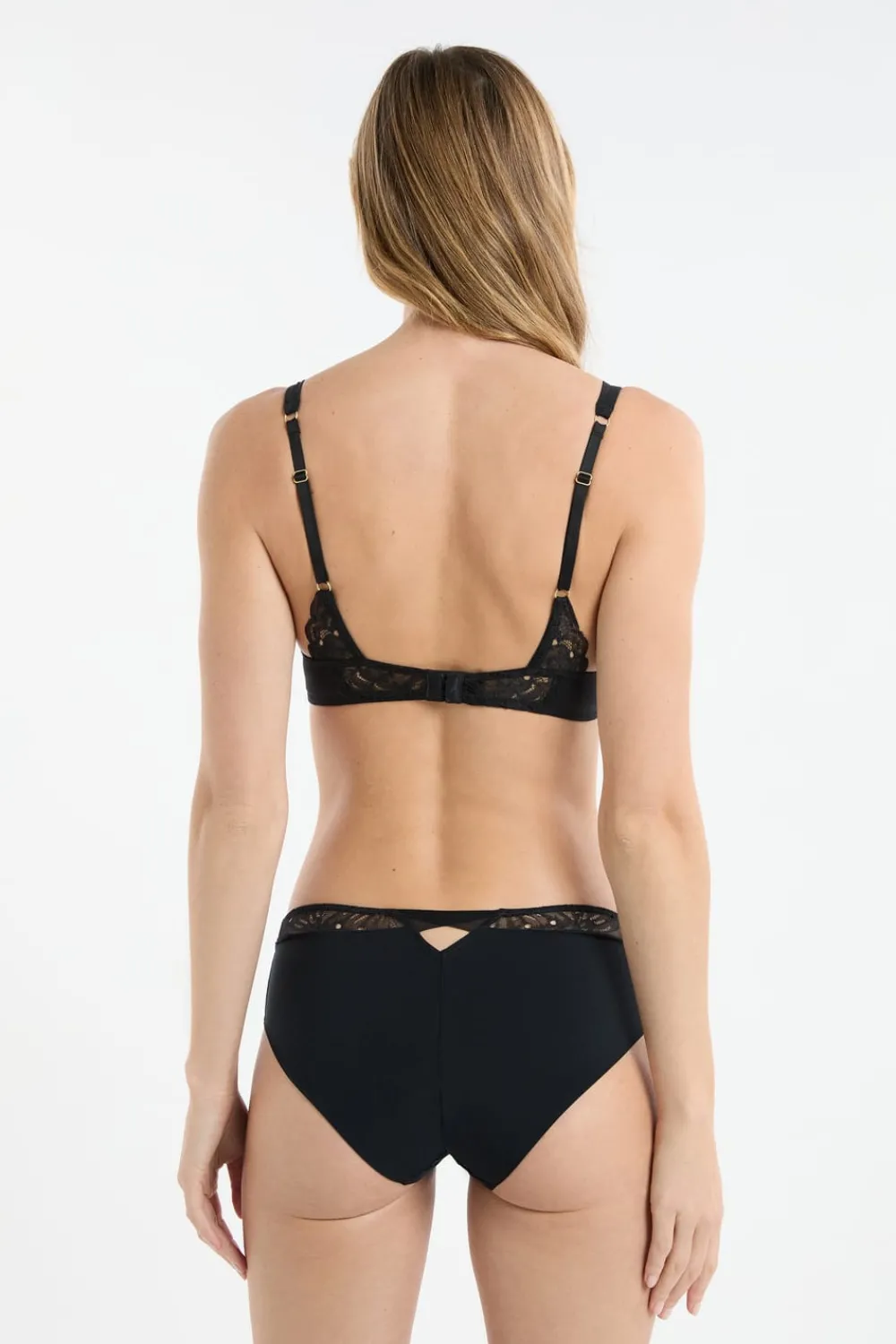Outlet ETAM Sujetador N.2 - El push-up escote pronunciado de encaje NEGRO