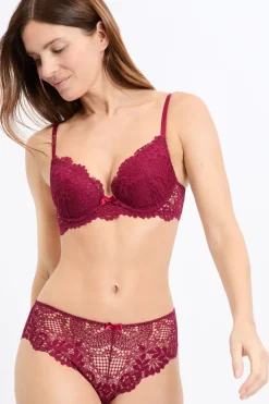 Outlet ETAM Sujetador N.2 - El push-up escote pronunciado BURDEOS GRANATE