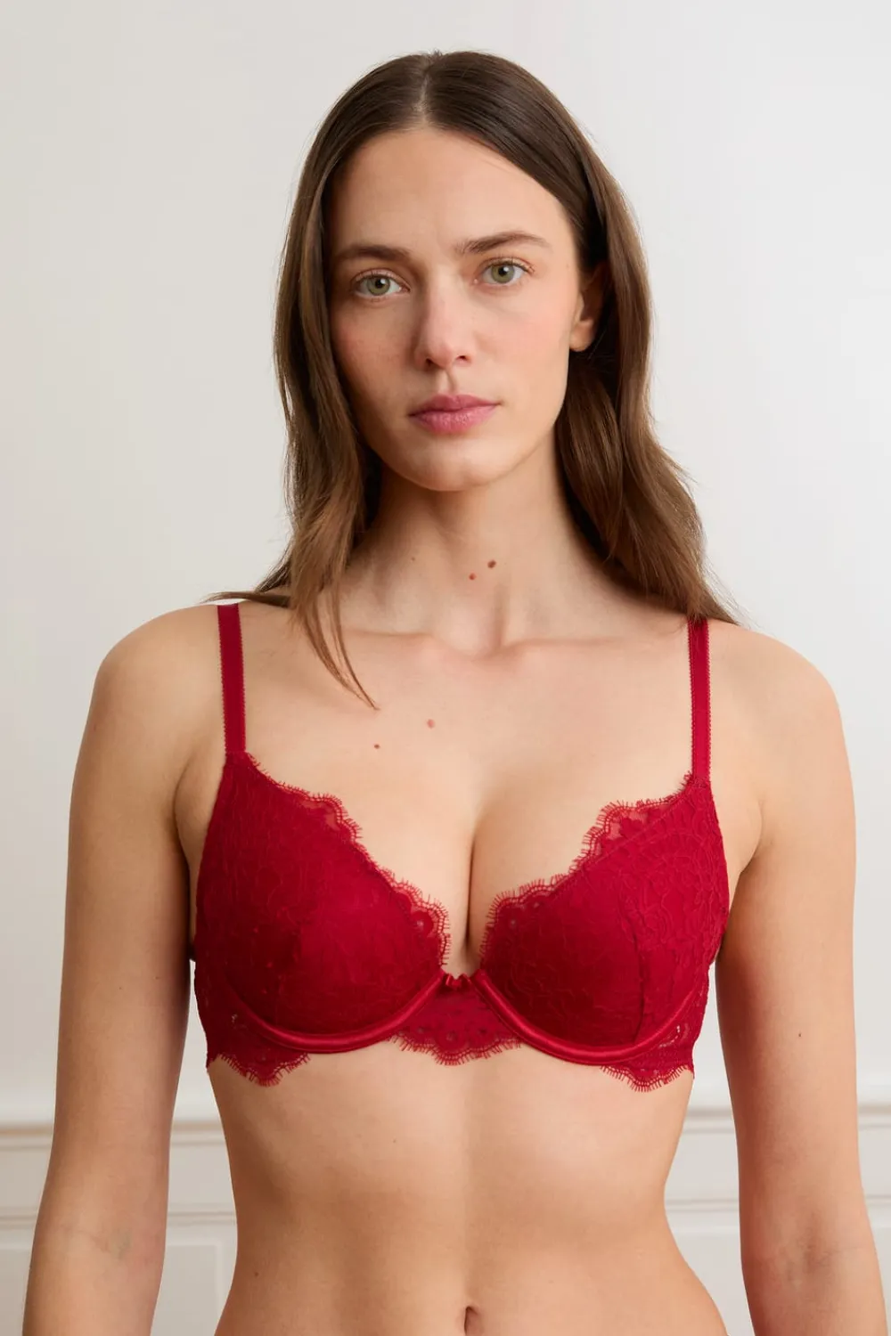 Online ETAM Sujetador N.2 - Push-up de encaje ROJO