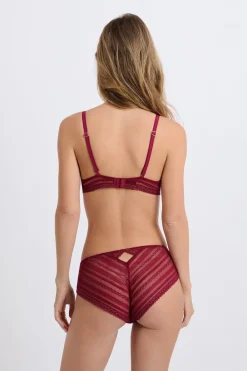 Online ETAM Sujetador N.2 - Push-up escotado de encaje BURDEOS GRANATE