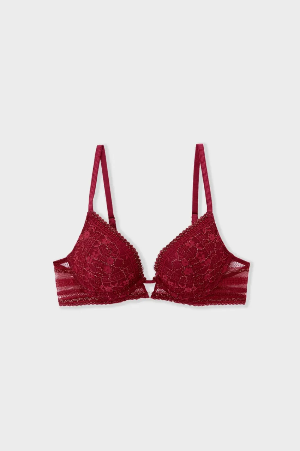Online ETAM Sujetador N.2 - Push-up escotado de encaje BURDEOS GRANATE