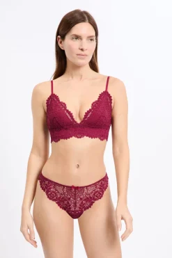 Discount ETAM Sujetador N.8 - Triángulo sin aros BURDEOS GRANATE