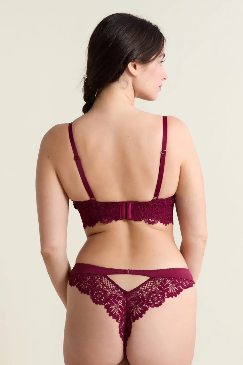 Discount ETAM Sujetador N.8 - Triángulo sin aros BURDEOS GRANATE