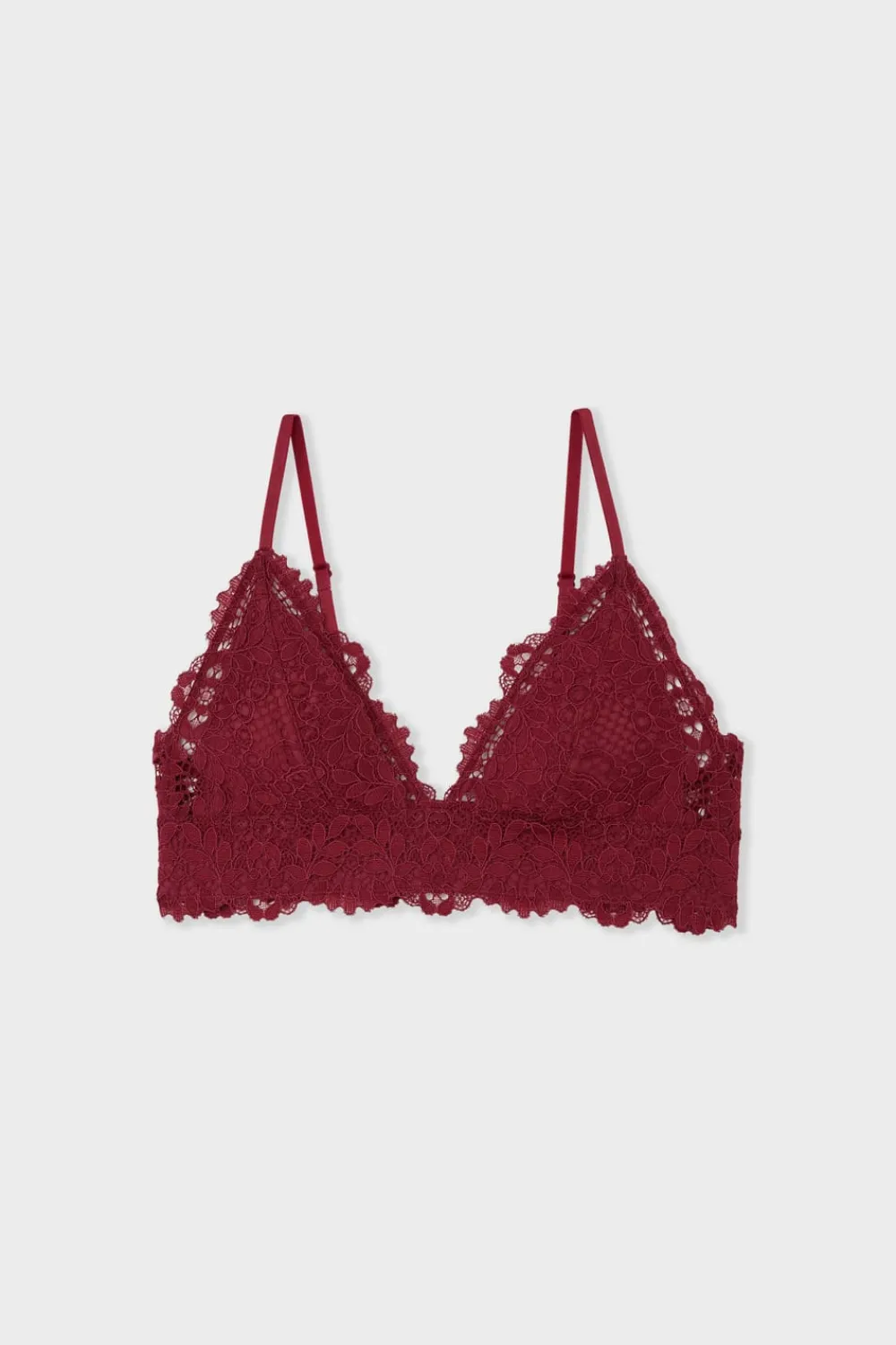 Discount ETAM Sujetador N.8 - Triángulo sin aros BURDEOS GRANATE