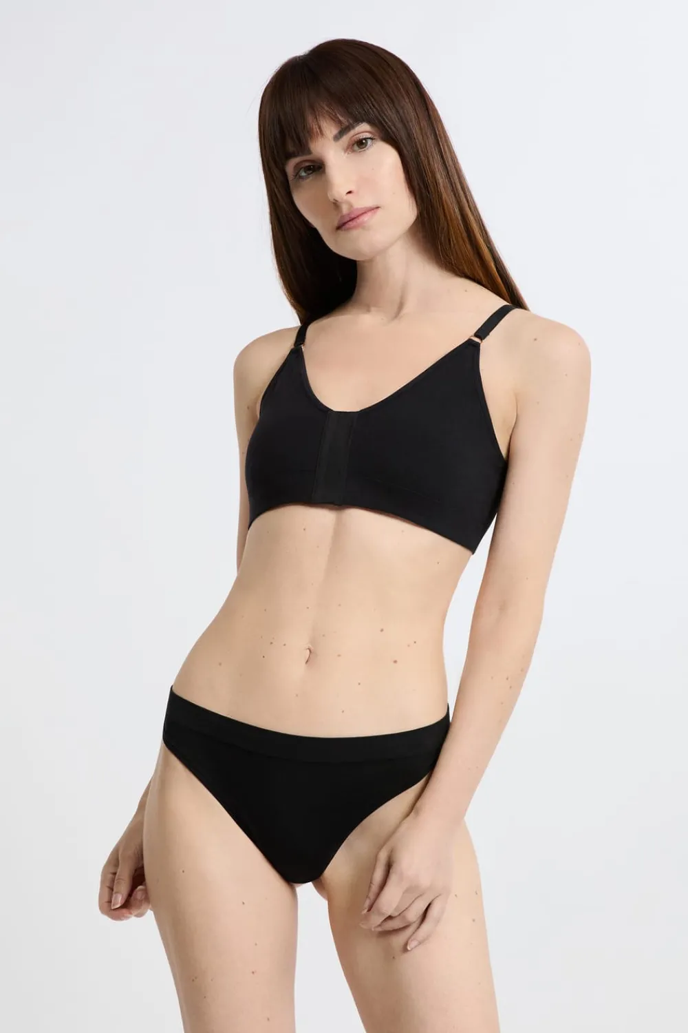 Hot ETAM Sujetador post-mastectomía de algodón NEGRO