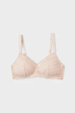 ETAM Sujetador post-mastectomía copa fina sin aros ROSA POLVORIENTA