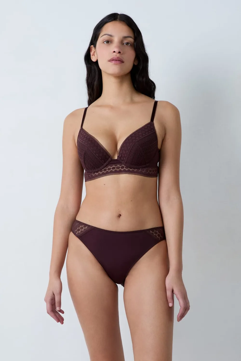 Outlet ETAM Sujetador push-up CHOCOLATE