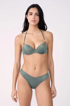 Best ETAM Sujetador push-up de bikini brillante VERDE