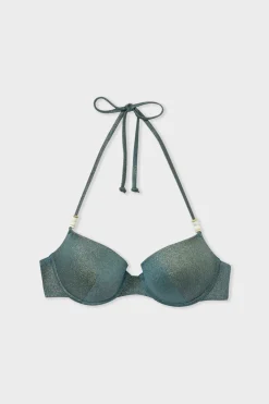 Best ETAM Sujetador push-up de bikini brillante VERDE