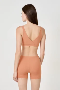 Hot ETAM Sujetador reversible de algodón orgánico elástico ROSA EMPOLVADO