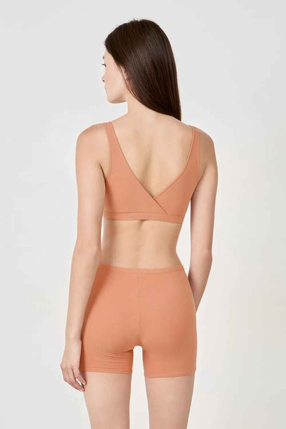 Hot ETAM Sujetador reversible de algodón orgánico elástico ROSA EMPOLVADO