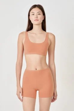 Hot ETAM Sujetador reversible de algodón orgánico elástico ROSA EMPOLVADO
