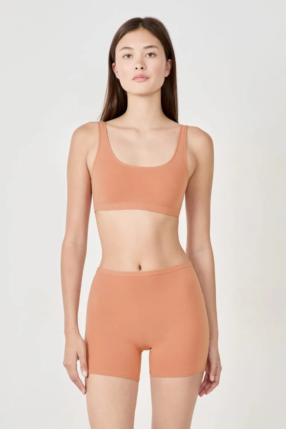 Hot ETAM Sujetador reversible de algodón orgánico elástico ROSA EMPOLVADO