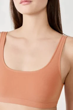 Hot ETAM Sujetador reversible de algodón orgánico elástico ROSA EMPOLVADO