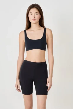 Outlet ETAM Sujetador reversible de algodón orgánico elástico NEGRO