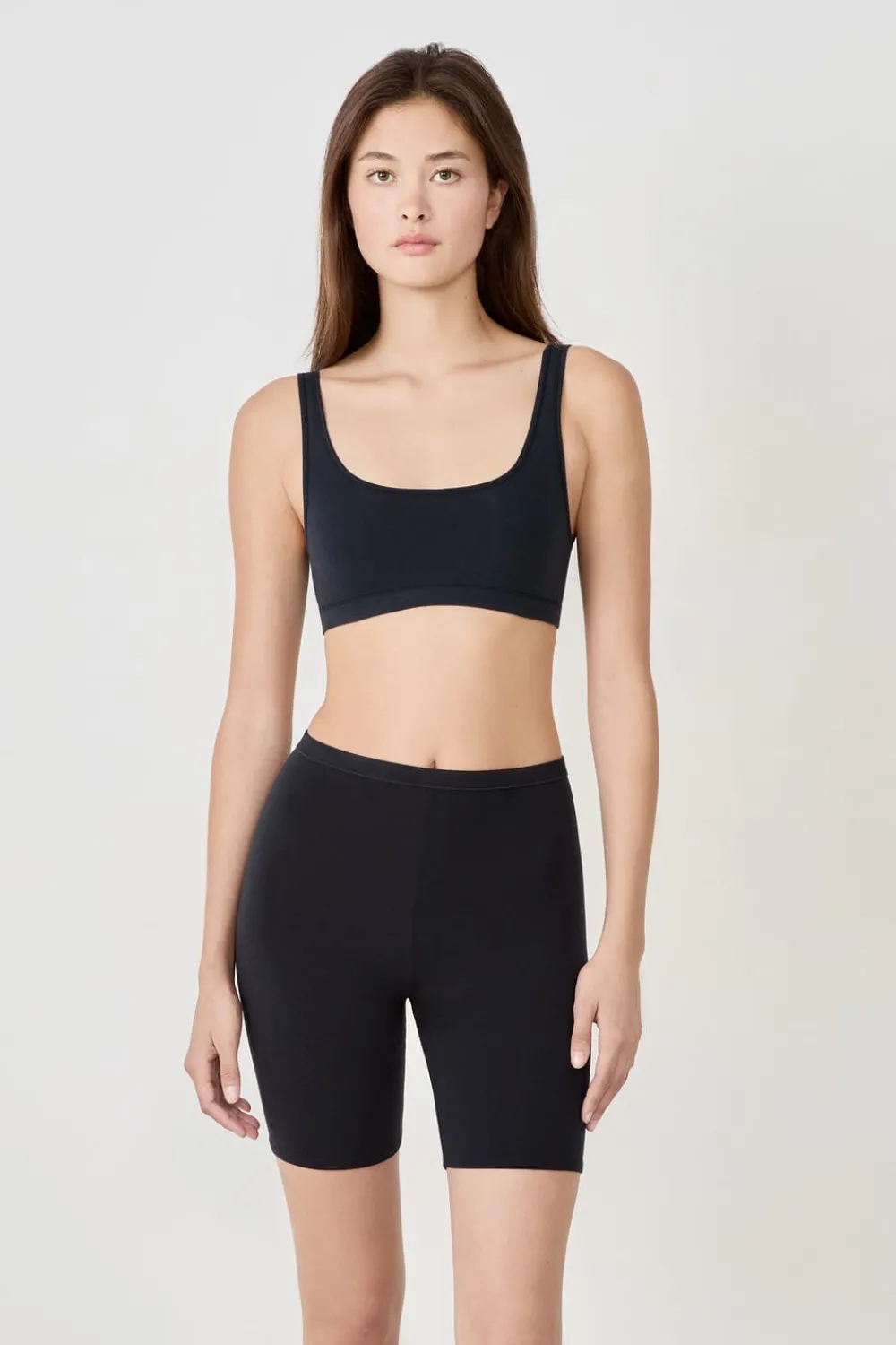 Outlet ETAM Sujetador reversible de algodón orgánico elástico NEGRO