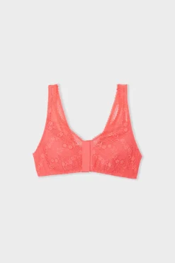 ETAM Sujetador sin aros post-mastectomía con abertura delantera CORAL