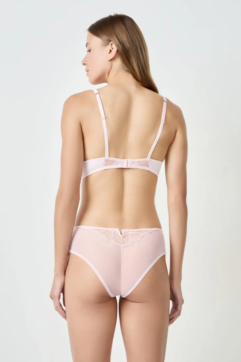 ETAM Sujetador sin relleno de encaje ROSA CLARO