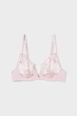 ETAM Sujetador sin relleno de encaje ROSA CLARO