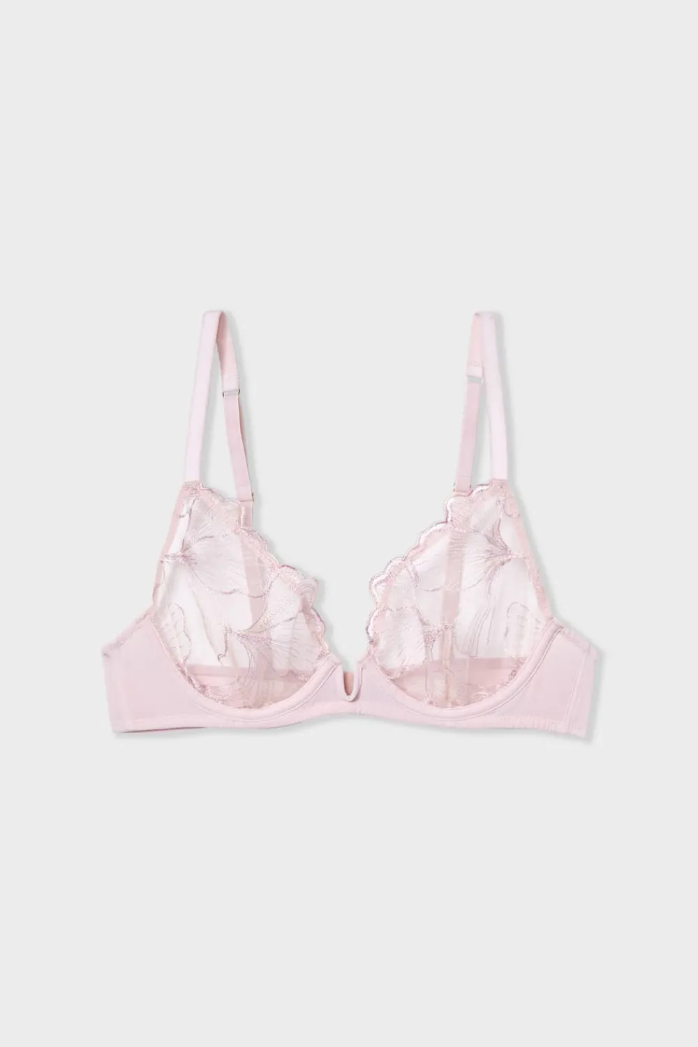 ETAM Sujetador sin relleno de encaje ROSA CLARO