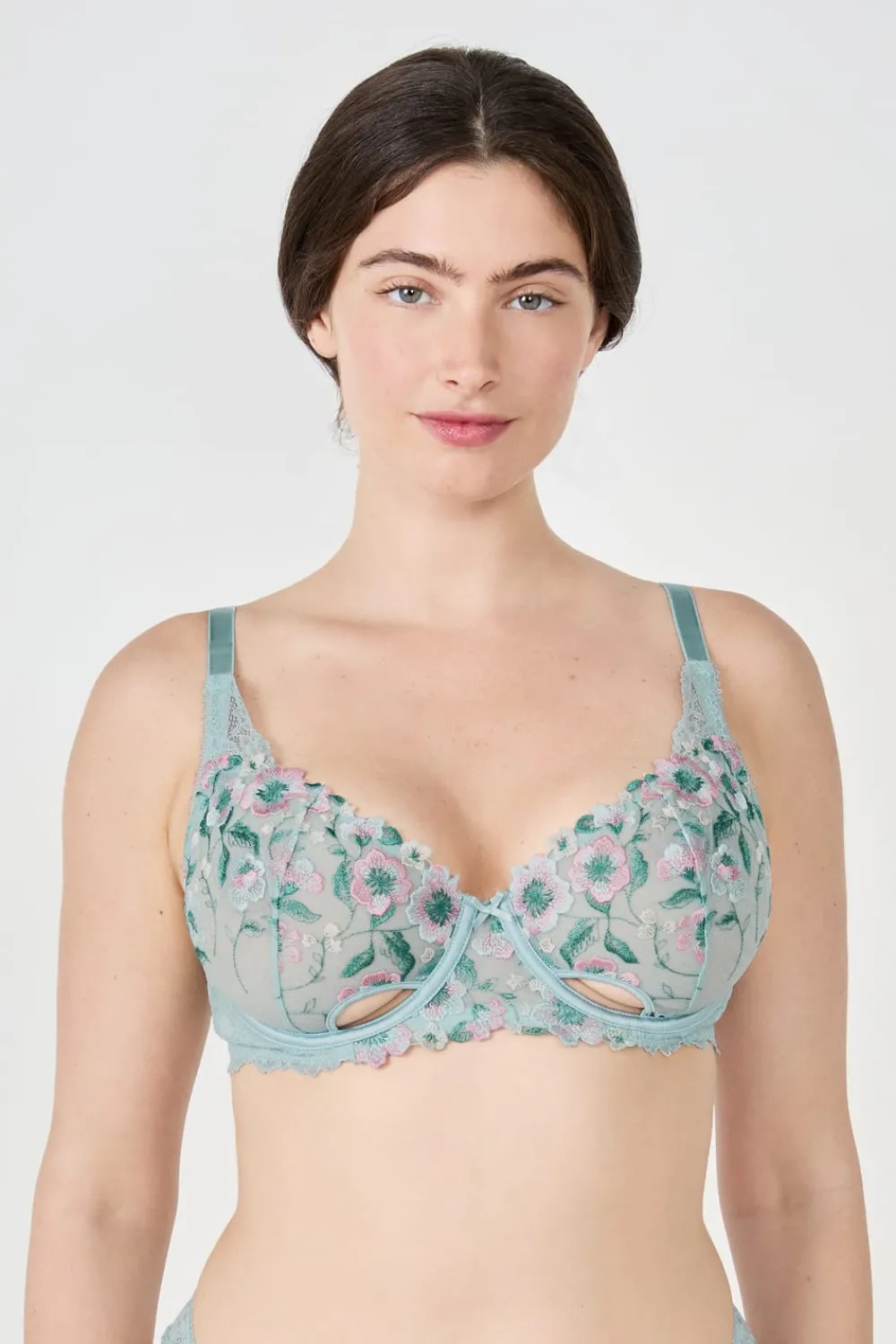 New ETAM Sujetador sin relleno de encaje AZUL CLARO