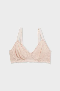 Hot ETAM Sujetador sin relleno efecto minimizador talla 1 ROSA PÁLIDO