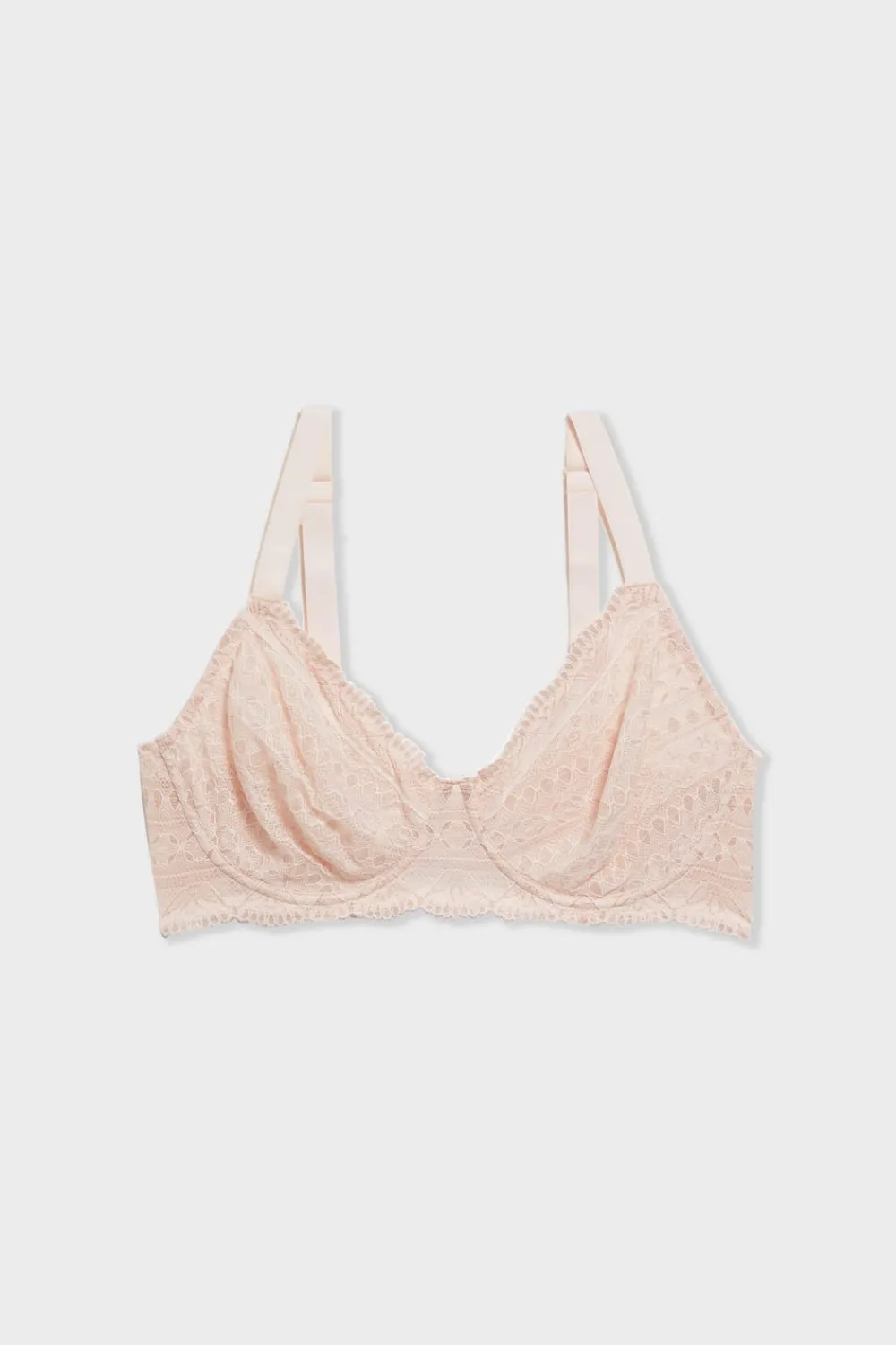 Hot ETAM Sujetador sin relleno efecto minimizador talla 1 ROSA PÁLIDO