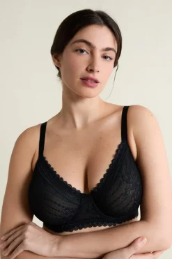 Outlet ETAM Sujetador sin relleno efecto minimizador talla 1 NEGRO