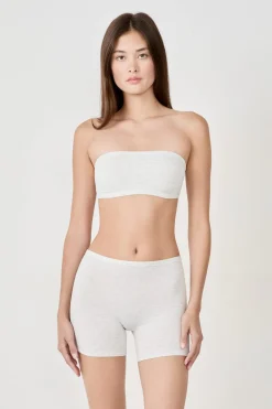 Clearance ETAM Sujetador sin tirantes sin aros de algodón orgánico elástico PLATA