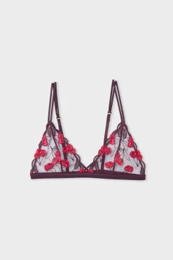 Sale ETAM Sujetador triangular con estampado de cerezas MORADO