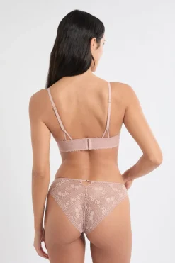 Outlet ETAM Sujetador triangular de encaje ROSA EMPOLVADO
