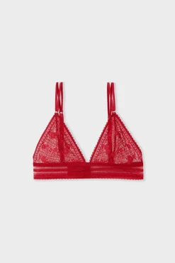 Hot ETAM Sujetador triangular de encaje ROJO