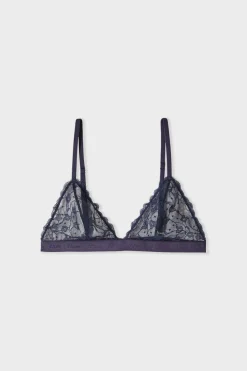 Sale ETAM Sujetador triangular de encaje marino