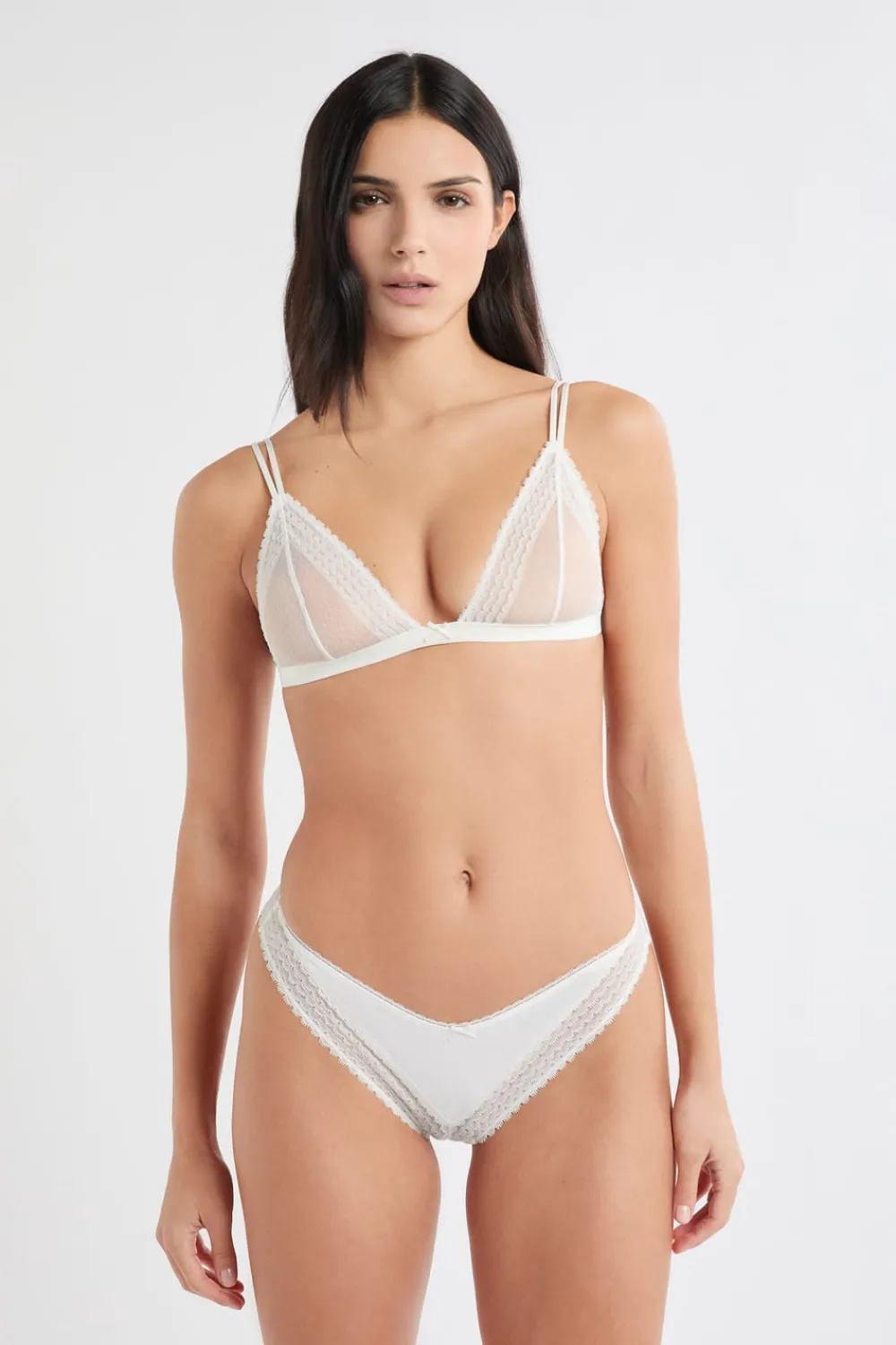 Sale ETAM Sujetador triangular de encaje crudo