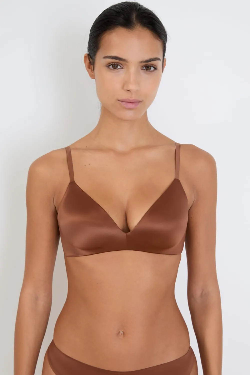 Discount ETAM Sujetador triangular sin aros MARRÓN