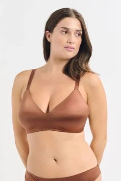 Discount ETAM Sujetador triangular sin aros MARRÓN