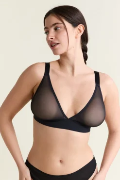 Hot ETAM Sujetador triangular sin aros NEGRO