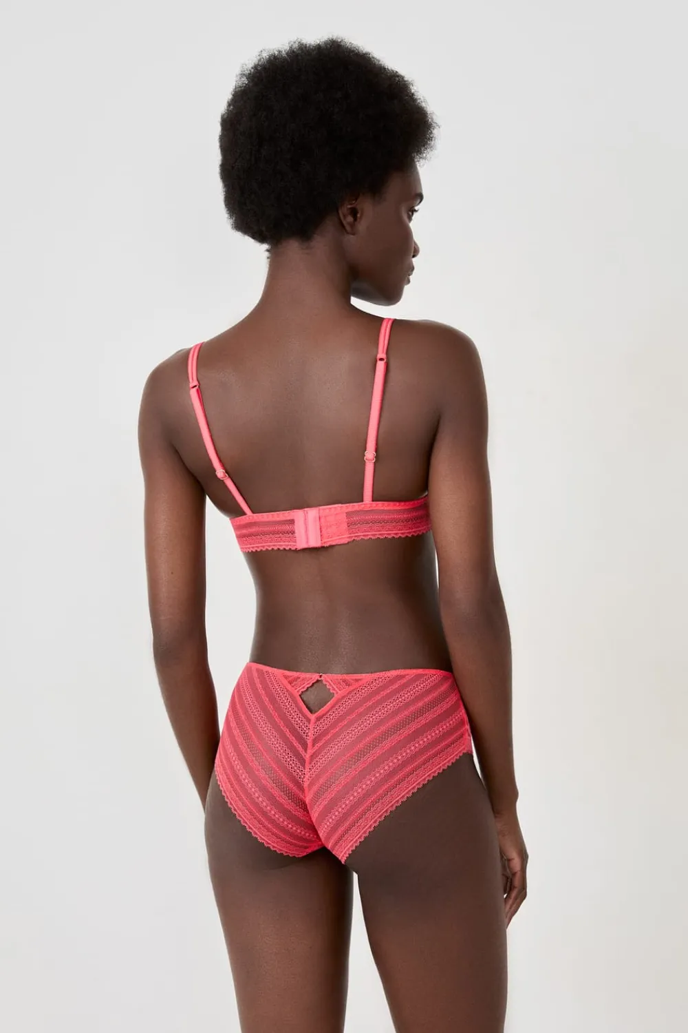 New ETAM Sujetador triangular sin aros de encaje ROSA